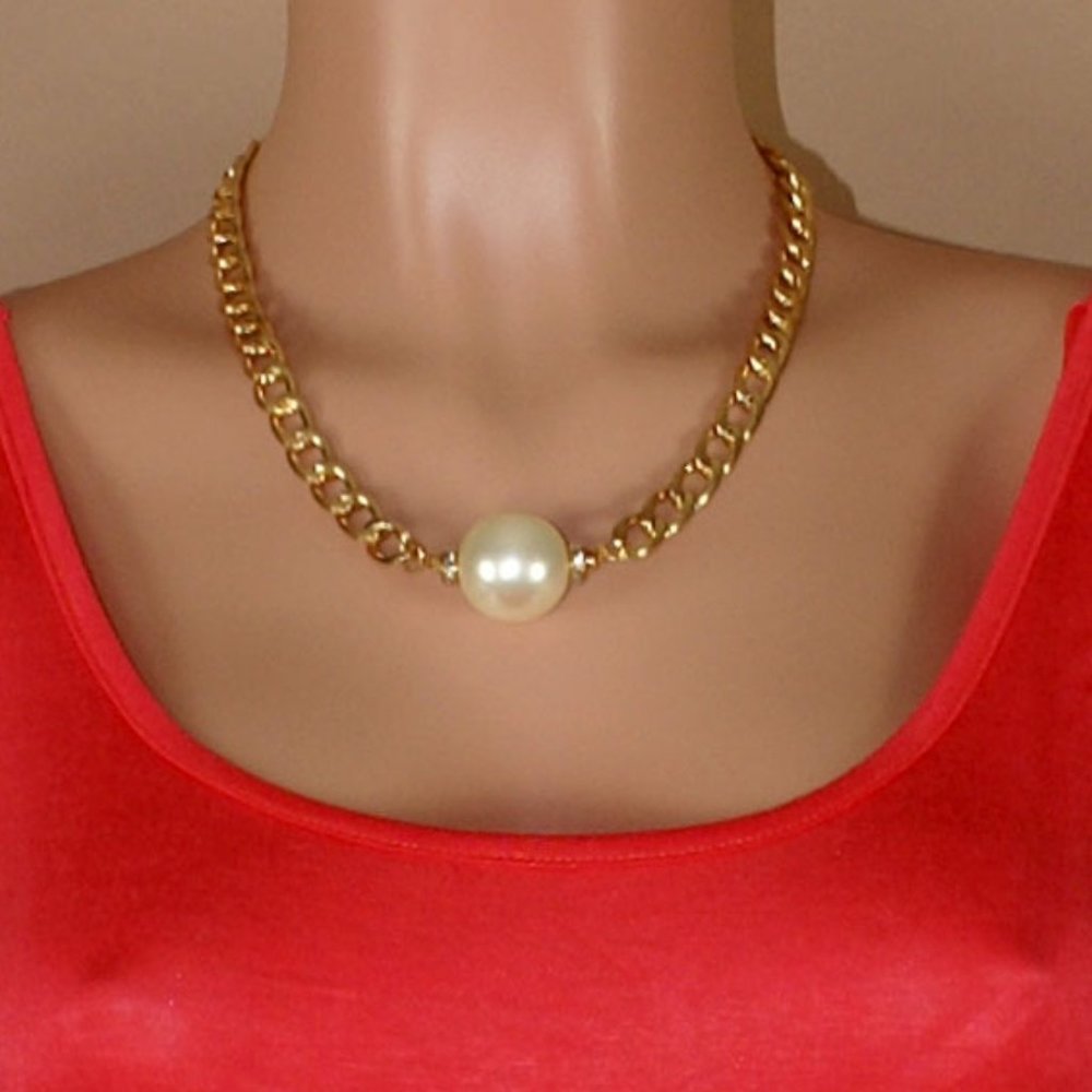 Pearl Decor Chain Necklace